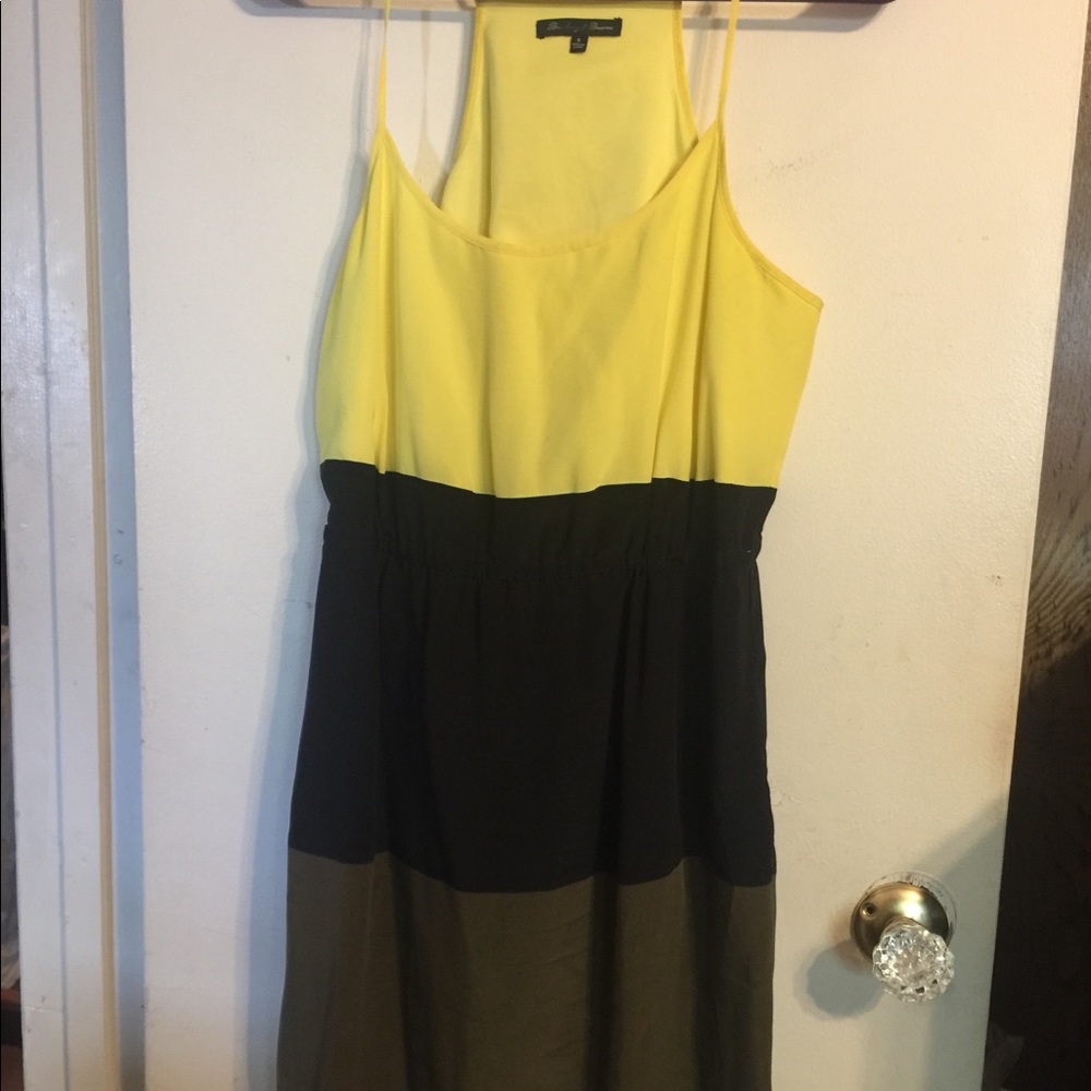 Madewell colorblock Shift halter dress